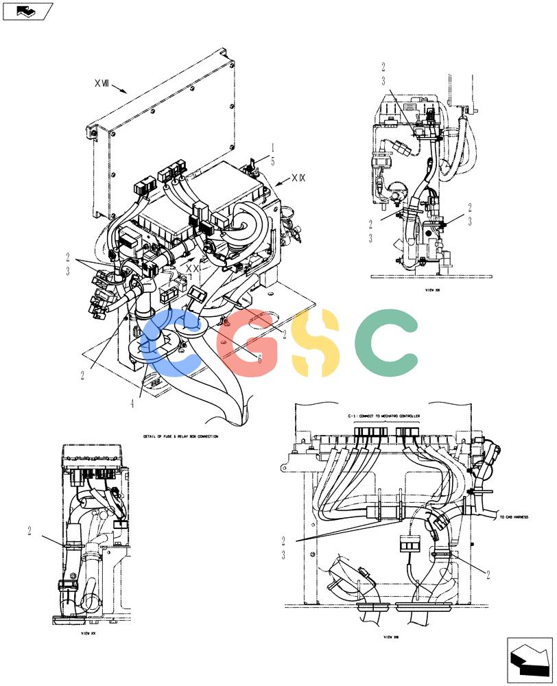纽荷兰零件查询(E70BSR) - COMPACT CRAWLER EXCAVATOR ASN YT06-18001 (01-083[05]) - HARNESS ASSEMBLY, UPPER New Holland Constructuion
