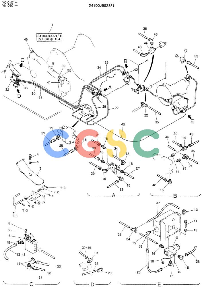 神钢零件查询(EXTRA) - AND BREAKER ATTACHMENT - K907 II ASN YN0101 & K907LC II ASN YQ0101 (1/88-12/06) (02-002[01]) - REWORK, CONTROL ASSY (EXTRA & BREAKER) Kobelco