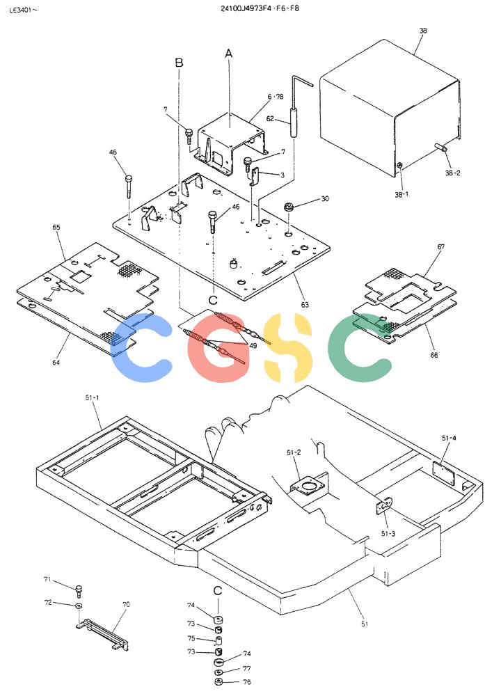 神钢零件查询(K903B) - EXCAVATOR ASN LE3401 (1/85-12/03) (03-007[01]) - CONTROL ASSY (DOZER & EXTRA) (FOR EXPORT) P/N 24100J4973F4 Kobelco