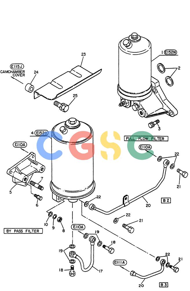 神钢零件查询(PE6T04) - NISSAN DIESEL ENGINE - LK900 & LK700A W/TURBO (1/03-12/06) (04-004[02]) - FILTER-OIL, (FITTING PARTS) Kobelco