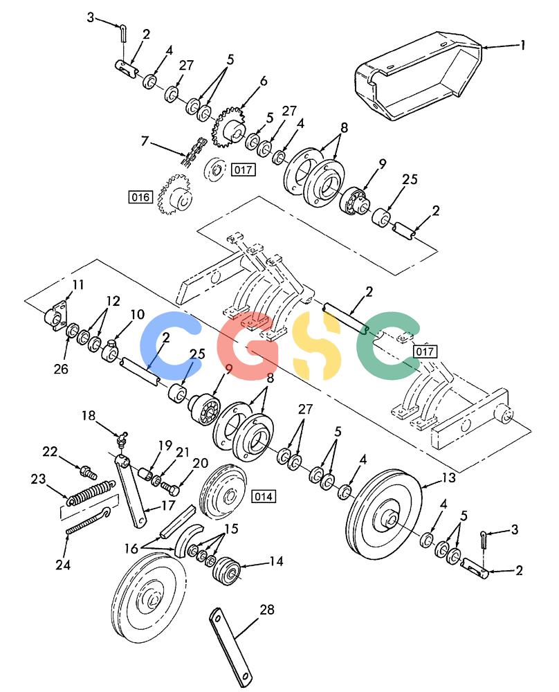 凯斯零件查询(SBX550) - CASE IH SQUARE BALER (11/01-8/08) (015) - PICKUP DRIVE Case Agriculture