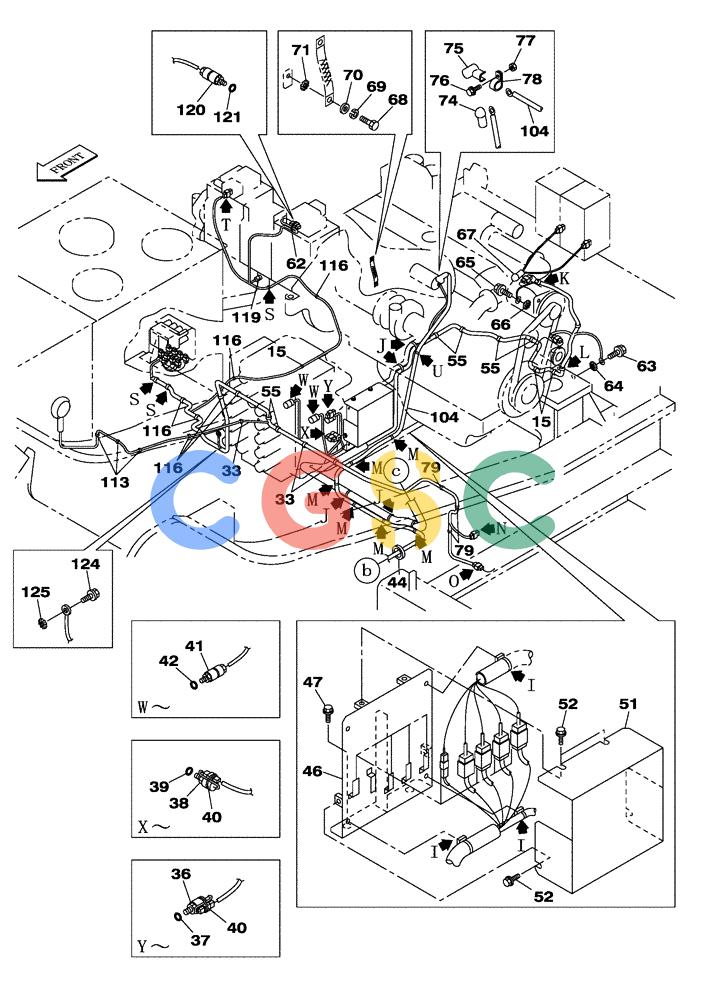 纽荷兰零件查询(E805) - CRAWLER EXCAVATOR TIER 3 (7/06-) (04-002-00[01]) - CHASSIS ELECTRICAL CIRCUIT New Holland Constructuion