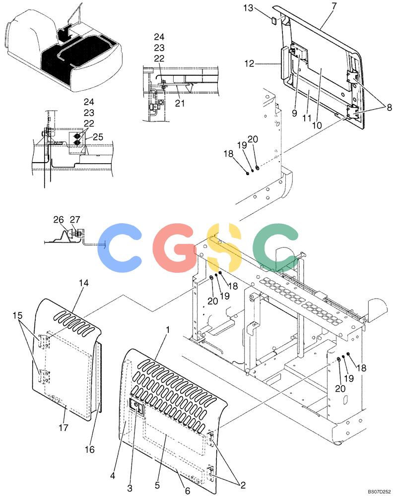 神钢零件查询(SK170-8) - ACERA MARK III EXCAVATOR - TIER 3 (NA) ASN YM04-U1601 - (5/07-12/12) (02-58-01[00]) - GUARD INSTALLATION, (SIDE PANEL) (YM21C00010F1) Kobelco