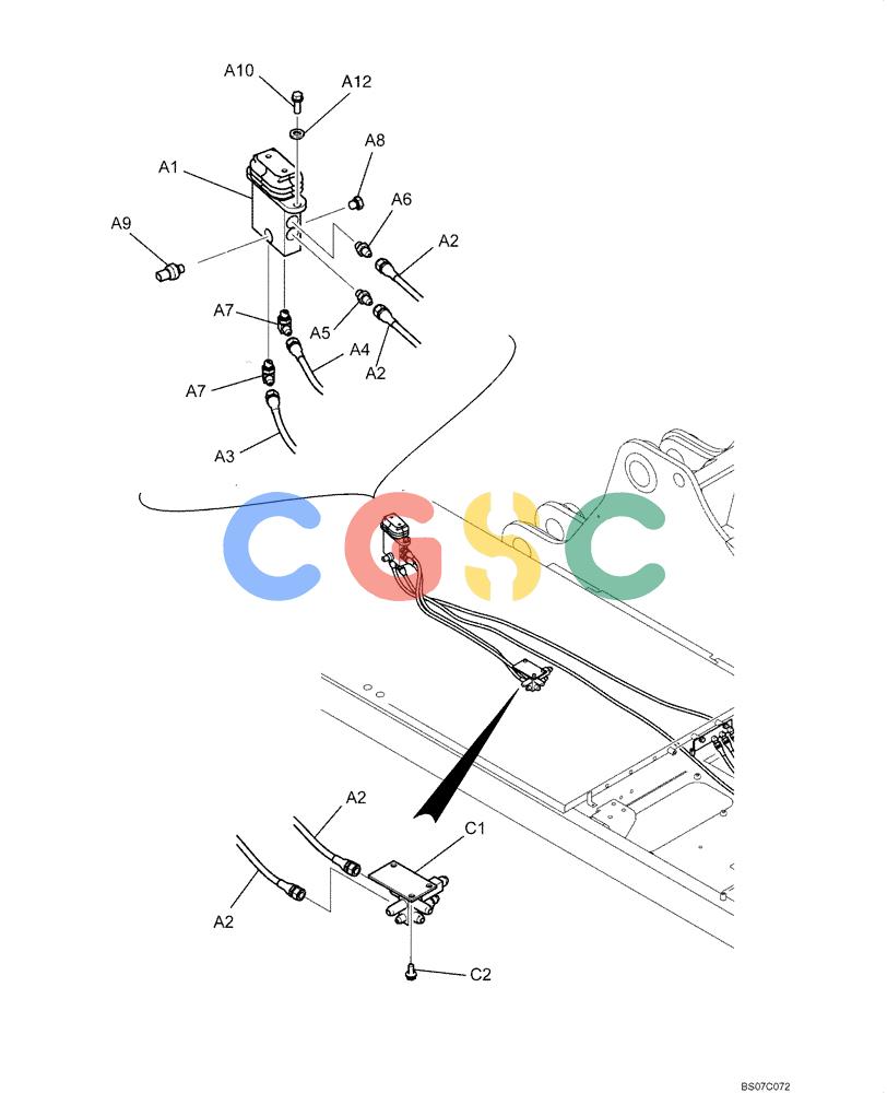 神钢零件查询(ED195-8) - BLADE RUNNER ACERA MARK 8 EXCAVATOR DOZER (TIER 3) ASN YL04U-0301 (12/07-12/11) (04-09[00]) - CONTROL LINES, REMOTE (2 WAY - FOOT) (YM68H00025F1) Kobelco