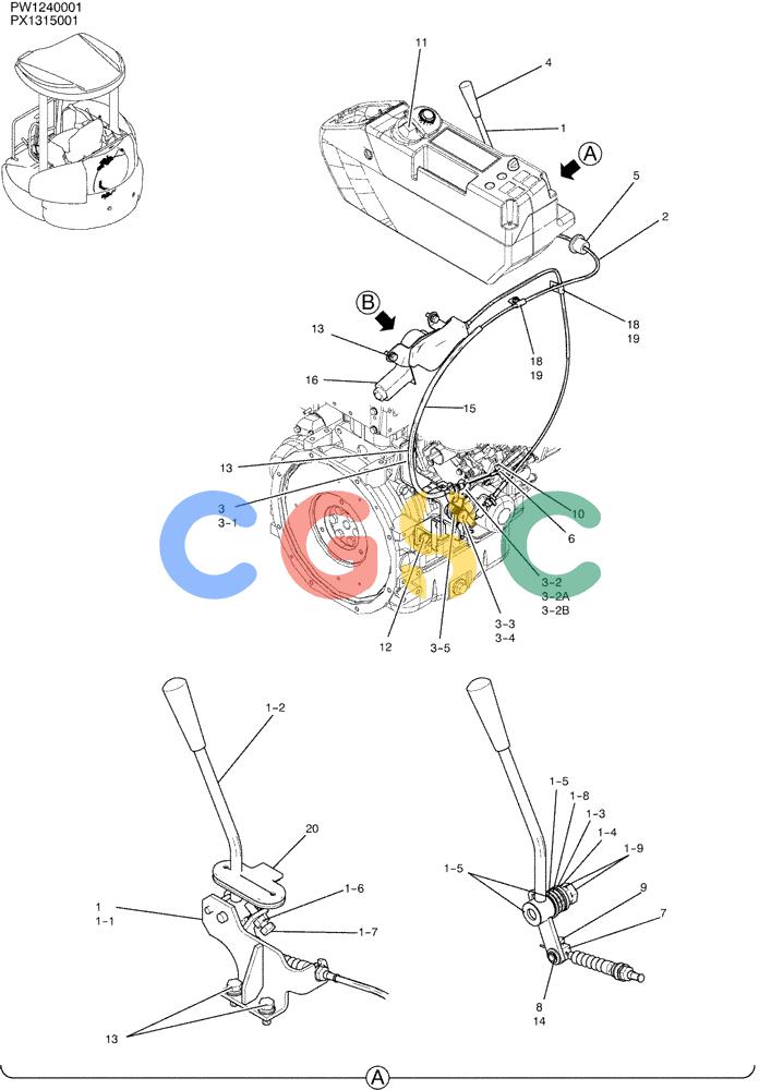 纽荷兰零件查询(E35SR) - COMPACT CRAWLER EXCAVATOR ASN PX13-15001 (N6TN61732) (NA) (1/06-) (01-015[01]) - CONTROL ASSY, ENGINE (WITH DECEL) New Holland Constructuion
