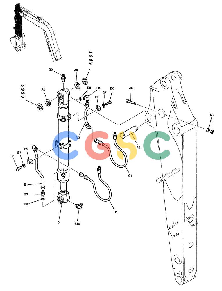 纽荷兰零件查询(EH80) - MIDI CRAWLER EXCAVATOR ASN LF04-02000 (N4TA18001 thru N4TA18010, ASN N5TA18011 -) (NA) (1/ (133) - HYDRAULIC LINES, ARM 1.8M (5FT 11 IN) New Holland Constructuion