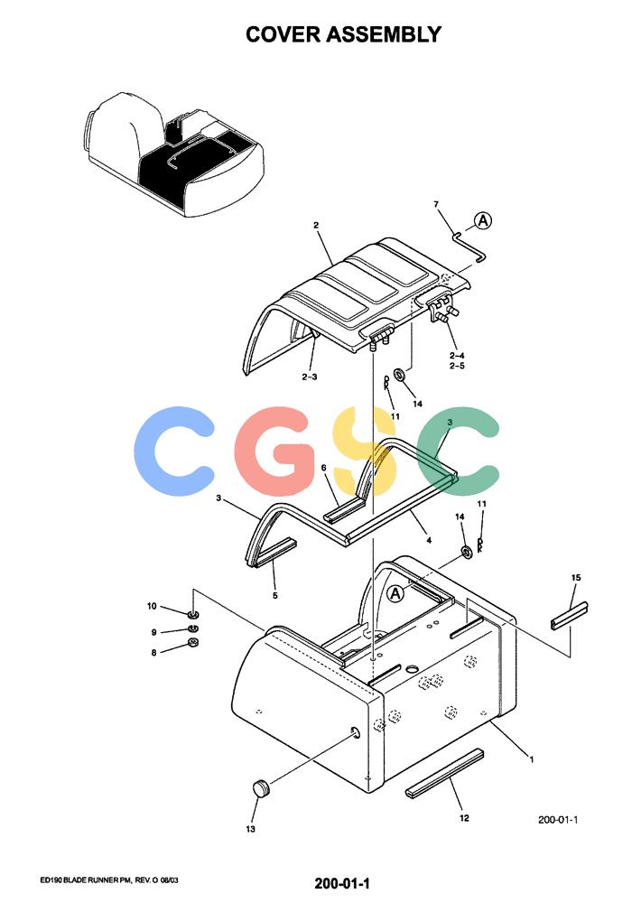 神钢零件查询(ED190LC-6E) - BLADE RUNNER EXCAVATOR/DOZER BTW YL03U0136 - YL03U0292 (1/05-12/06) (01-061) - COVER ASSEMBLY Kobelco