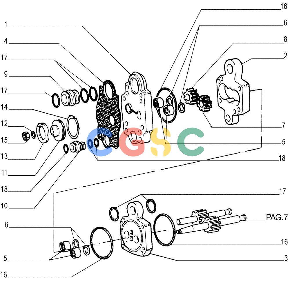 纽荷兰零件查询(FD255) - CRAWLER DOZER (N.A. VERSION) (7/95-) (1.200[06]) - TRANSMISSION-CONVERTER PUMP-COMPONENTS New Holland Constructuion