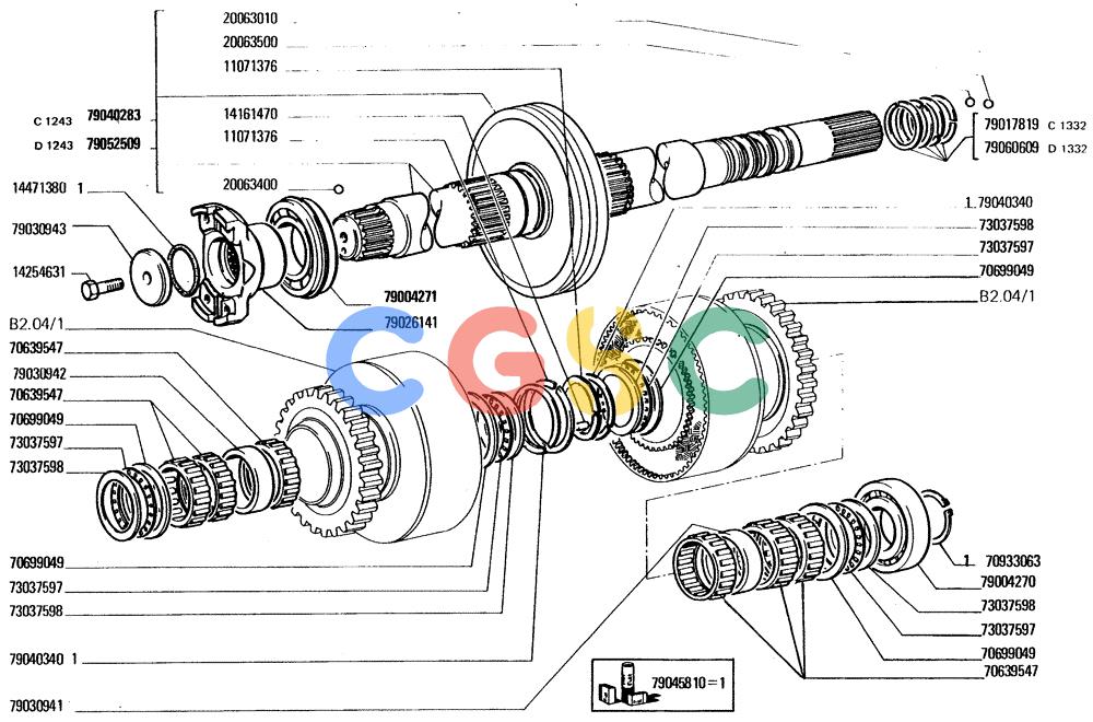 纽荷兰零件查询(FD20) - CRAWLER DOZER (B2.04[002A]) - TRANSMISSION GEARS New Holland Constructuion