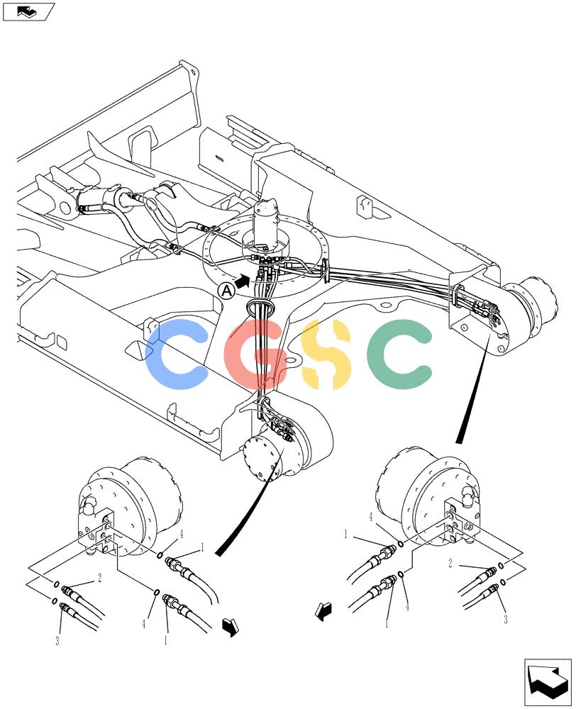 纽荷兰零件查询(E80BMSR) - COMPACT CRAWLER EXCAVATOR ASN LF06-04501 (NBTA18037) (02-014[00]) - HYDRAULIC LINES, PROPEL New Holland Constructuion