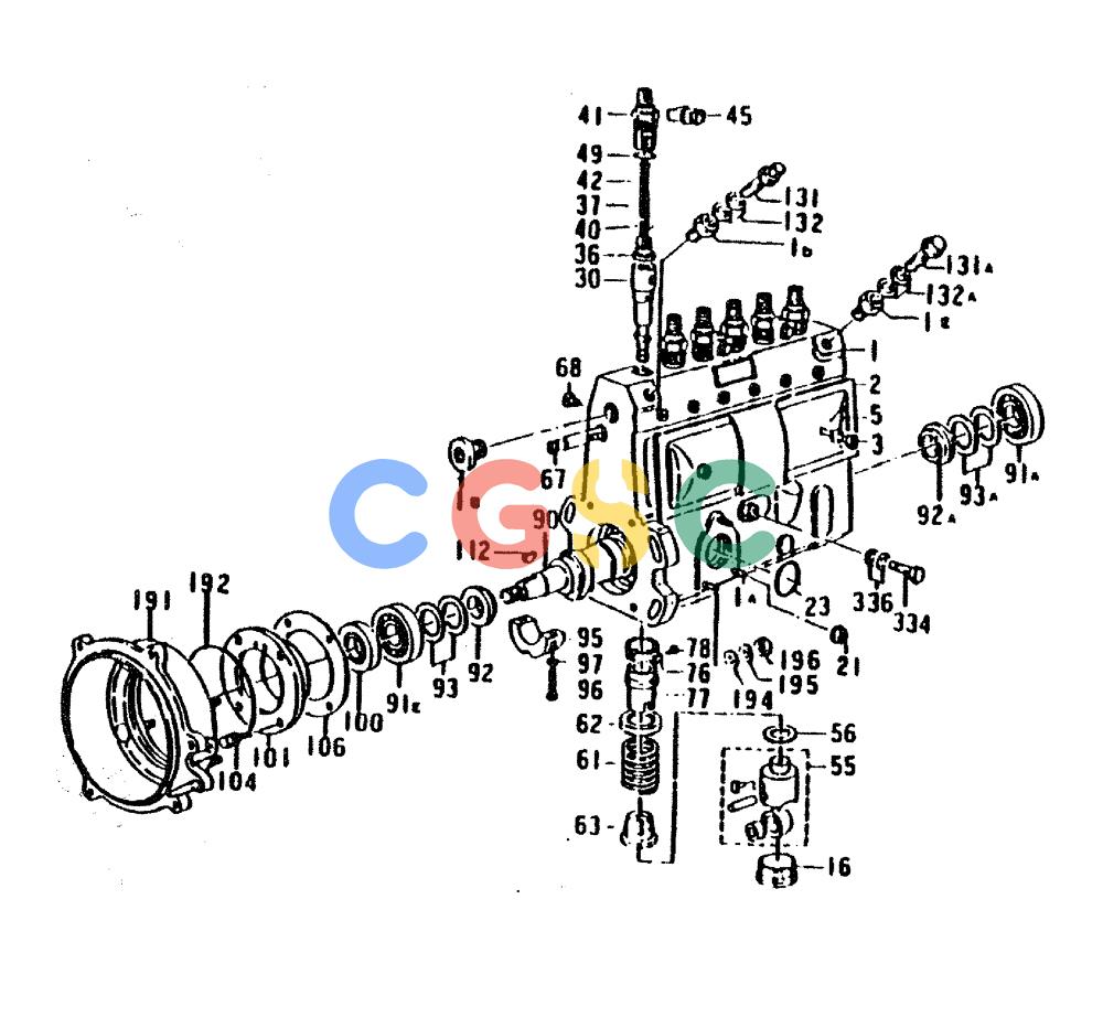 神钢零件查询(6D31-T) - MITSUBISHI DIESEL ENGINE - MD200BLC EXCAVATORS (1/06-12/06) (03-002) - INJECTION PUMP (INNER PARTS) Kobelco