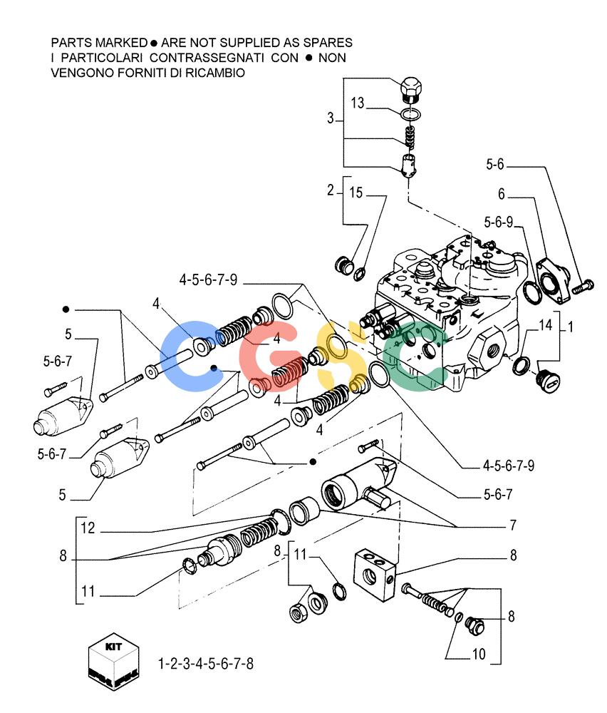 纽荷兰零件查询(FL175) - CRAWLER LOADER (N.A. VERSION) (6/92-) (3.433[02]) - EQUIPMENT CONTROL VALVE - COMPONENTS New Holland Constructuion