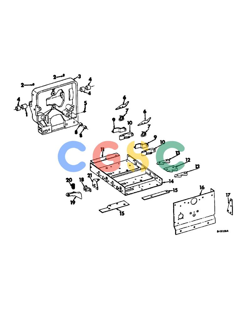 凯斯零件查询(440) - INTERNATIONAL HARVESTER CUSTOM RECTANGULAR BALER (1/70-12/78) (F-37) - TWISTER BASE PLATE AND SUPPORTS, FOR WIRE BALER Case Agriculture