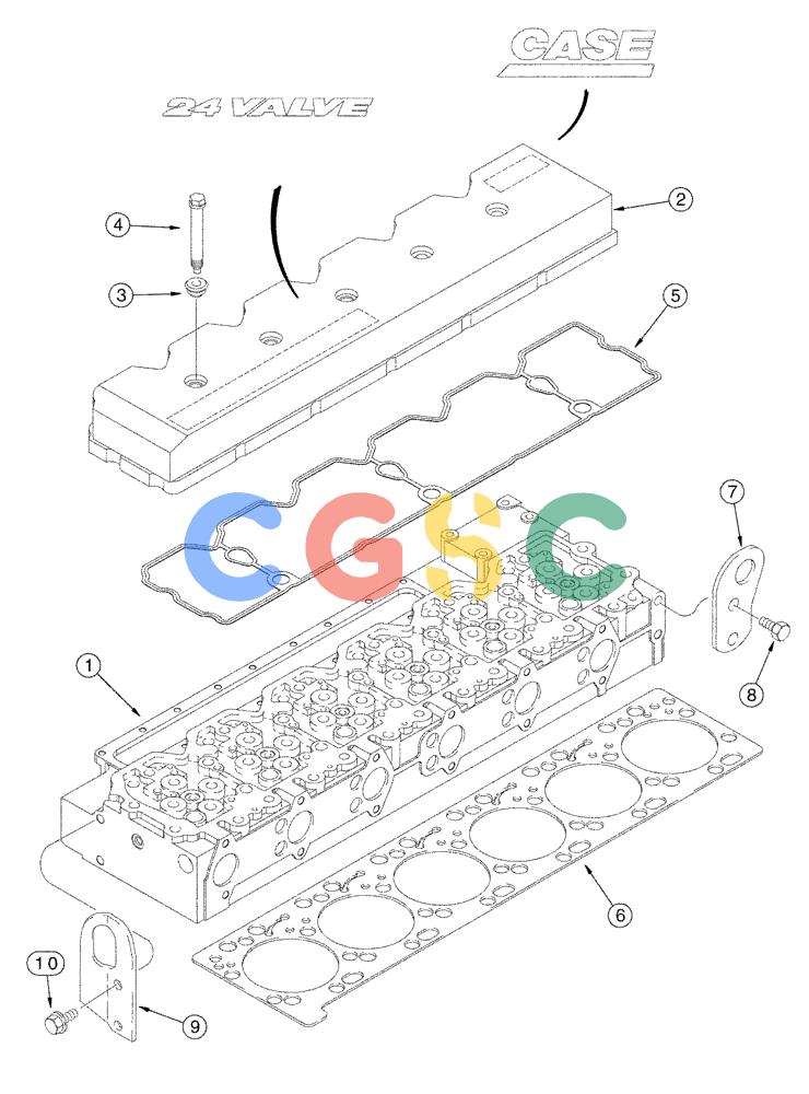 凯斯零件查询(FLX3330B) - FLOATER (12/99-9/02) (02-013) - CYLINDER HEAD - COVER (FLX3300B CASE ENGINE) Case Agriculture
