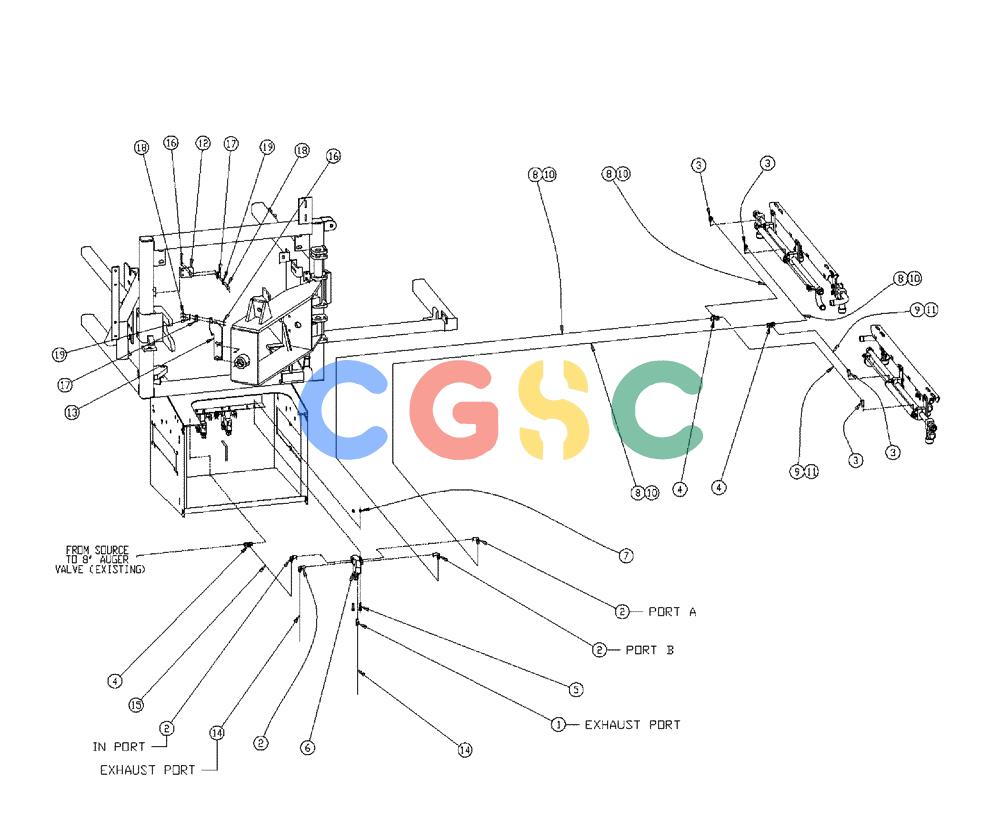 凯斯零件查询(438) - FLEX-AIR APPLICATOR - 1999 (2/99-3/03) (18-006) - PNEUMATIC GROUP, R SPRAY BAR Case Agriculture