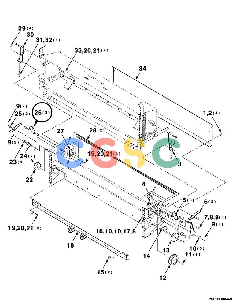 凯斯零件查询(8465T) - CASE IH ROUND BALER W/TRACTOR HYDRAULICS (1/91-12/97) (9-52) - MESH WRAP KIT, BOX AND ROLLER DRIVE ASSEMBLIES, SERIAL NUMBER CFH0073001 THROUGH CFH0073197 Case Agriculture