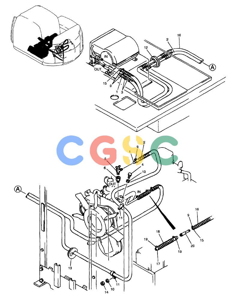 纽荷兰零件查询(EH70) - MIDI CRAWLER EXCAVATOR (N.A.) (1/05-) (110) - HEATER HOSES New Holland Constructuion