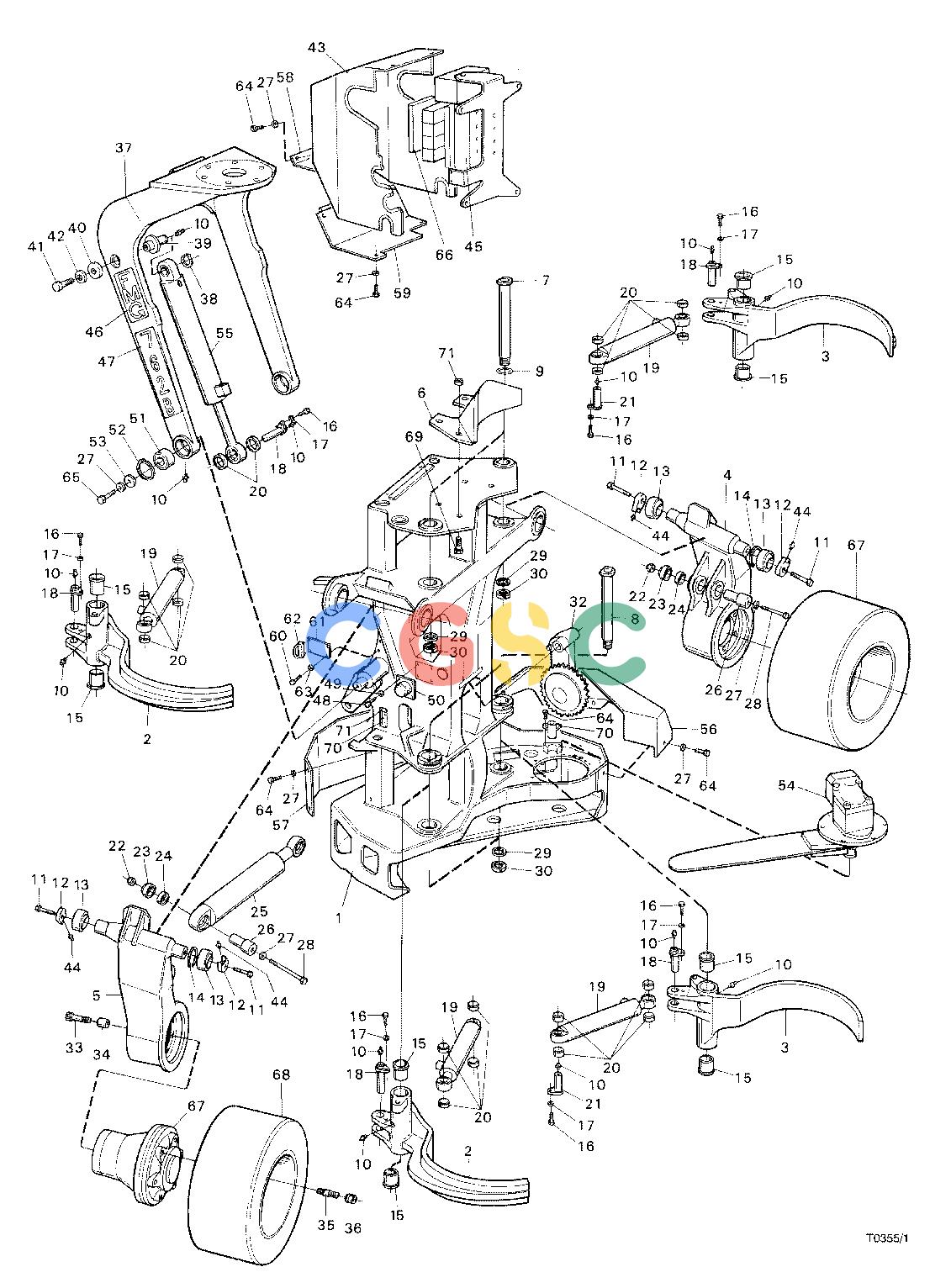约翰迪尔零件查询TJ608F - ATTACHMENTS FELLING HEAD 762B ( O012 - ) 4535-012/10 [4535-012/10]EPC John Deere online