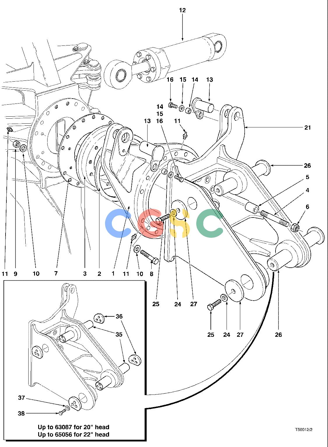 约翰迪尔零件查询CAT300 - ATTACHMENTS WRIST ASSEMBLY 22`` HEAD ( 65034 - ) 4542-035/10 [4542-035/10]EPC John Deere online