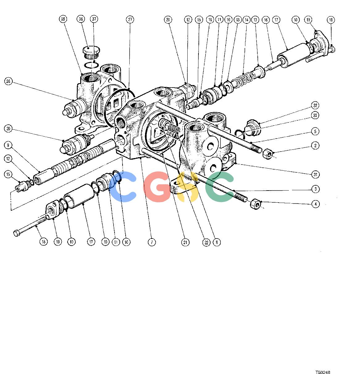 约翰迪尔零件查询C1187 - ATTACHMENTS VALVE CONTROL WRIST 20`` HEAD ( 63585 - ) 2481-024/10 [2481-024/10]EPC John Deere online