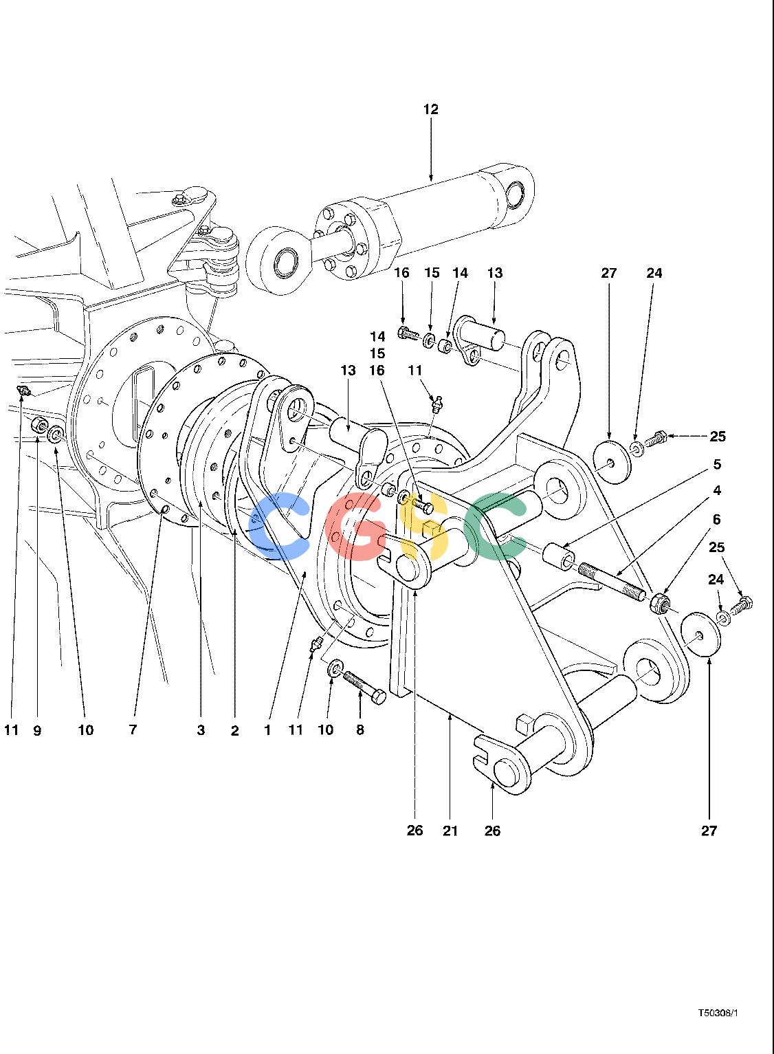 约翰迪尔零件查询CAT325 - ATTACHMENTS WRIST ASSEMBLY 24`` HEAD ( 603001 - 603002) 4542-039/10 [4542-039/10]EPC John Deere online