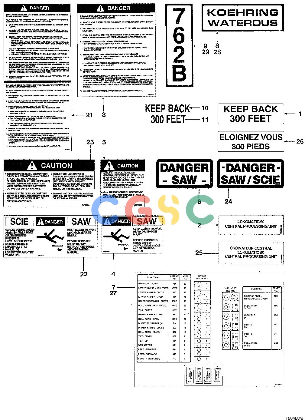 约翰迪尔零件查询TJ608F - ATTACHMENTS DECALS 762B ( O012 - ) 7521-014/10 [7521-014/10]EPC John Deere online