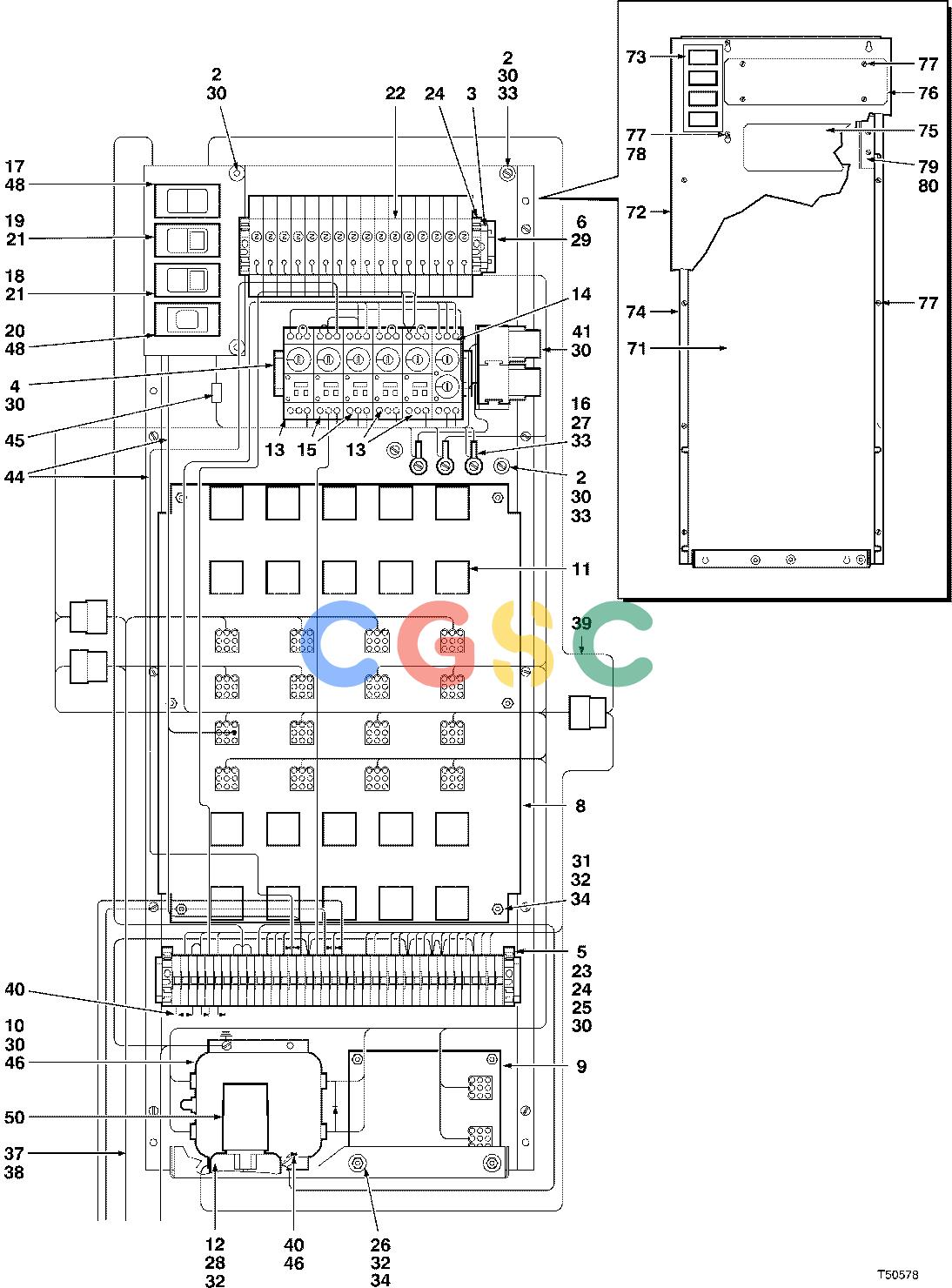 约翰迪尔零件查询T400F - ATTACHMENTS ELECTRICAL BOX RELAY PANEL 762B ( O012 - ) 3270-015/10 [3270-015/10]EPC John Deere online