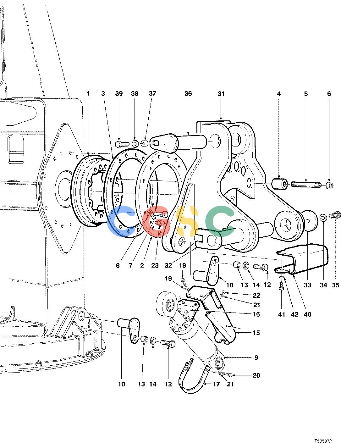 约翰迪尔零件查询TJ2618 - ATTACHMENTS WRIST ASSEMBLY 18`` HEAD ( 601022 - ) 4542-051/10 [4542-051/10]EPC John Deere online
