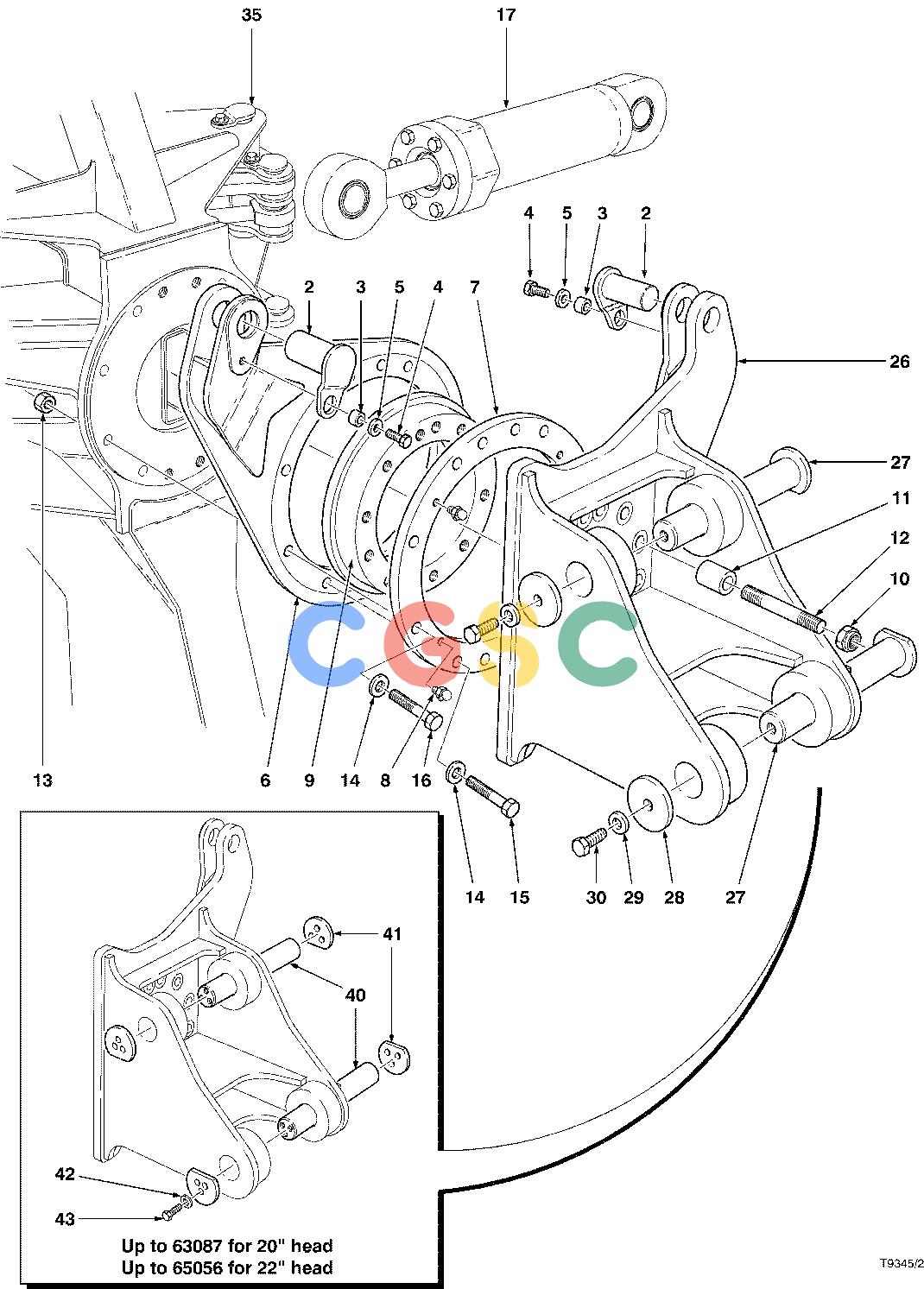 约翰迪尔零件查询CAT227 - ATTACHMENTS WRIST ASSEMBLY 22`` HEAD ( 65001 - 65033) 4542-018/10 [4542-018/10]EPC John Deere online