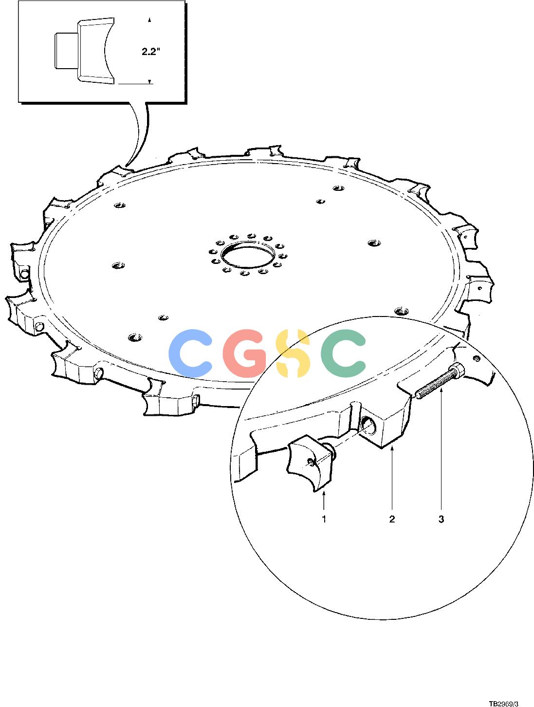 约翰迪尔零件查询TJ608 - ATTACHMENTS DISC BLADE 18`` HEAD SERIES 4000 NO CARBIDE ( 601001 - 601062) 4544-025/10 [4544-025/10]EPC John Deere online