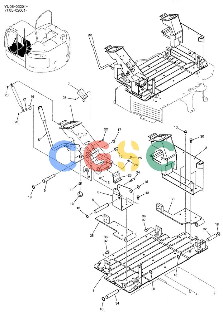纽荷兰零件查询(E235BSRNLC) - CRAWLER EXCAVATOR ASN YU05-02001 (01-025) - CONTROL BOX ASSY New Holland Constructuion