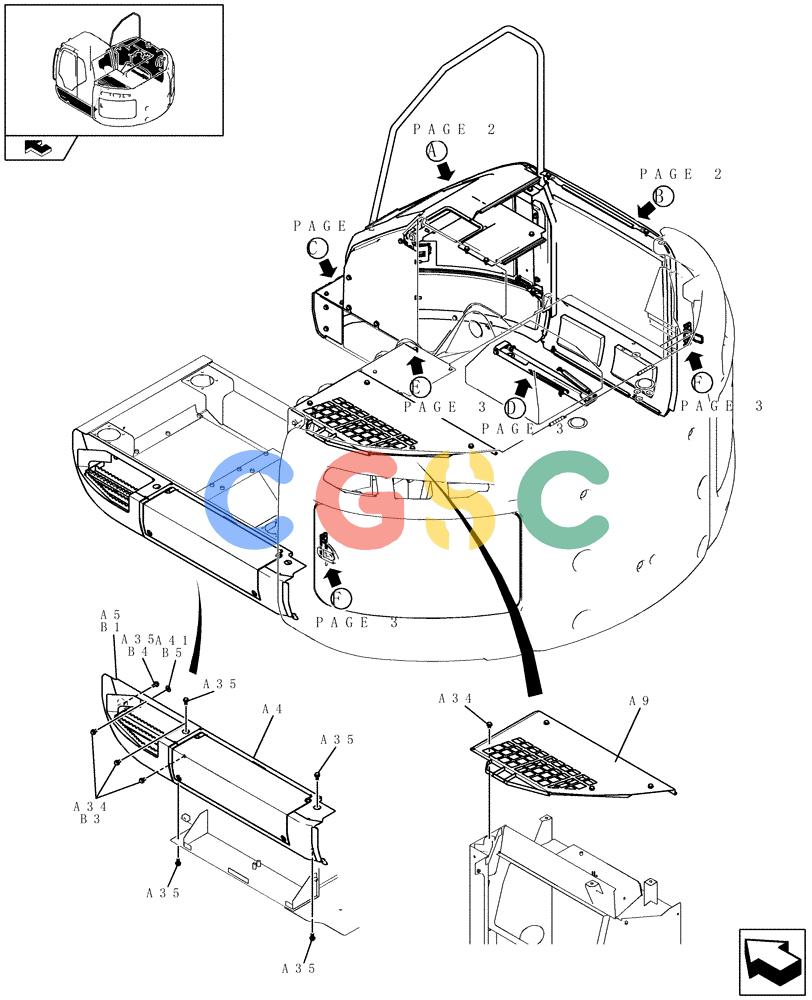 纽荷兰零件查询(E235BSR) - CRAWLER EXCAVATOR (5/07-) (1.300[01]) - HOODS New Holland Constructuion