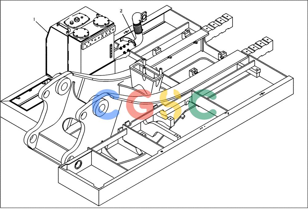 纽荷兰零件查询(EC450) - CRAWLER EXCAVATOR (SN: 750001-UP) (11/99-) (10.101[001]) - HYD. OIL TANK MOUNTING PARTS (S/N 750001-UP) New Holland Constructuion