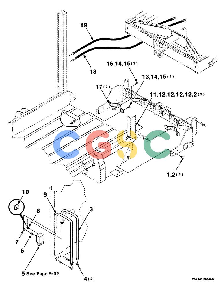 凯斯零件查询(8590) - CASE IH LARGE (4 X 4) RECTANGULAR BALER (NORTH AMERICA) (1/98-12/00) (09-30) - ACCUMULATOR MOUNTING KIT, 8582 ONLY, HK40965 ACCUMULATOR MOUNTING KIT COMPLETE Case Agriculture