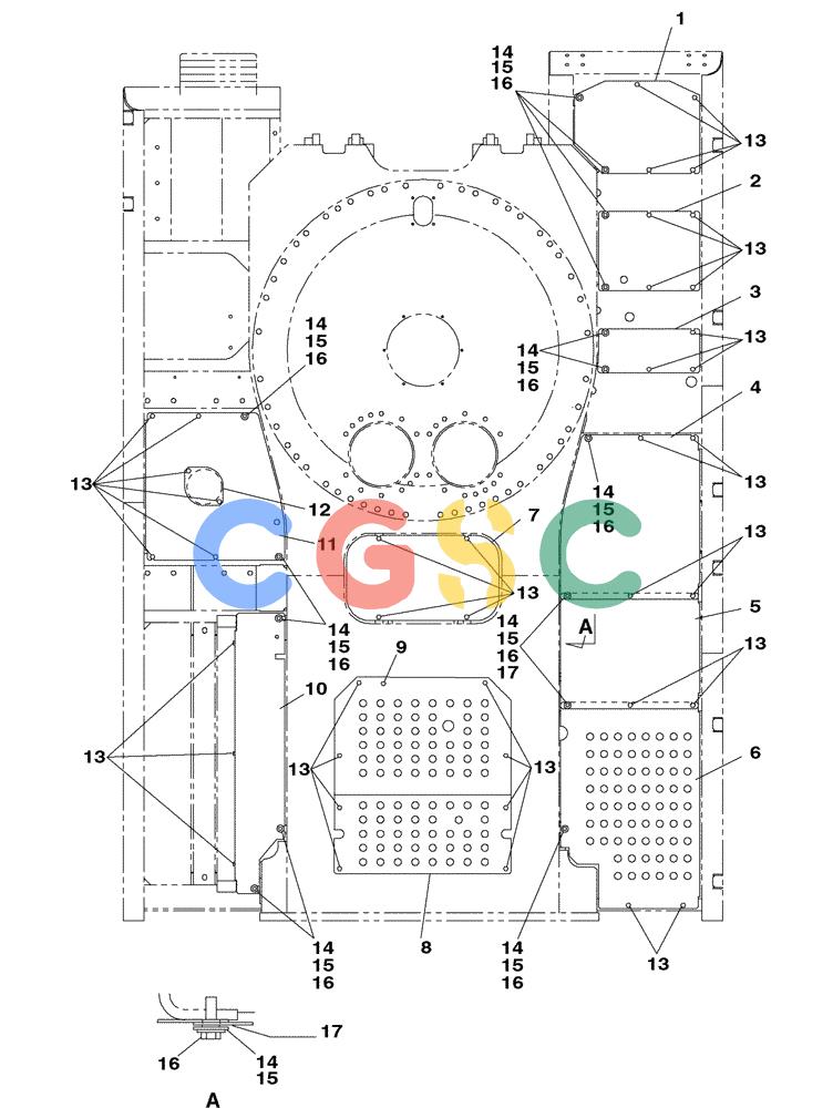 纽荷兰零件查询(E805) - CRAWLER EXCAVATOR (1/05-) (09-007-00[01]) - UPPERSTRUCTURE LOWER PANELS New Holland Constructuion