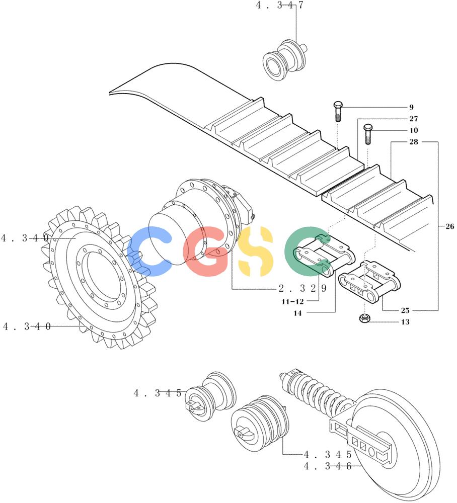 纽荷兰零件查询(DC80) - CRAWLER DOZER (N.A. VERSION) (4/99-) (9.349[01]) - TRACK CHAIN (L=508 MM) DC80 New Holland Constructuion