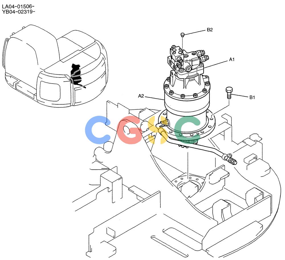 纽荷兰零件查询(E200SRLC) - CRAWLER EXCAVATOR BTW LA04-01506 - LA04-01625 (01-018) - MOTOR INSTAL, SWING New Holland Constructuion