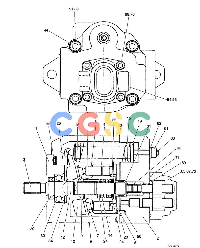 纽荷兰零件查询(E15) - COMPACT CRAWLER EXCAVATOR (N.A.) (1/06-) (08-14[00]) - PUMP ASSY New Holland Constructuion