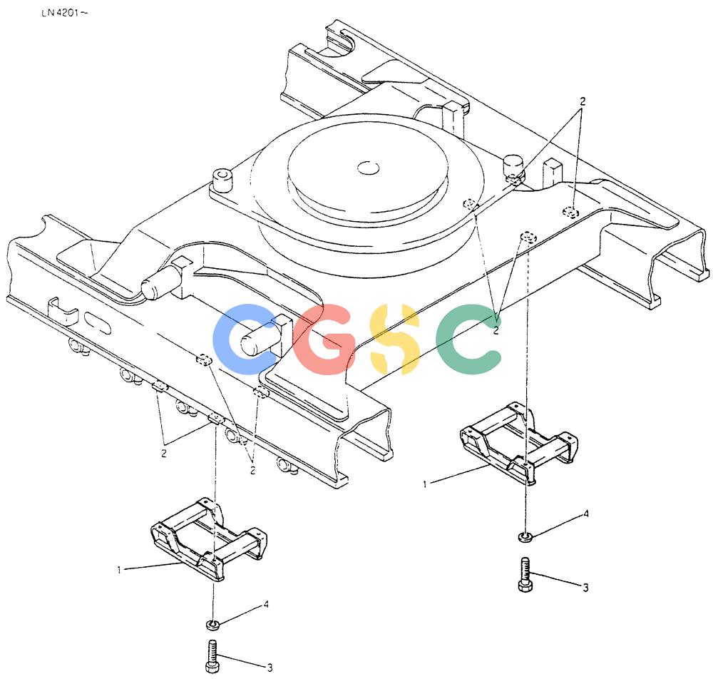 神钢零件查询(K907CLC) - EXCAVATOR BTW YG0101 - YG0500 (1/85-12/03) (05-008) - GUIDE ASSY, TRACK Kobelco