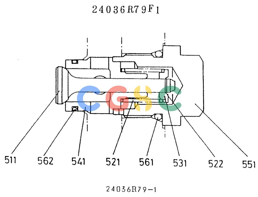 神钢零件查询(K909A) - EXCAVATOR ASN LQ0795 (1/83-12/03) (01-035) - CHECK VALVE, ANTI, P/N 24036R79F1 Kobelco