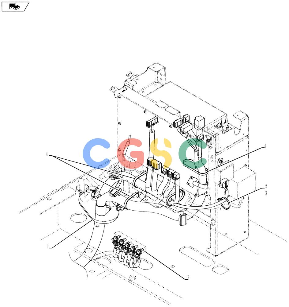 纽荷兰零件查询(E175B) - CRAWLER EXCAVATOR - TIER 3 (ROPS CAB) ASN NBDA17800 (6/13-) (01-080[04]) - HARNESS ASSY, UPPER New Holland Constructuion