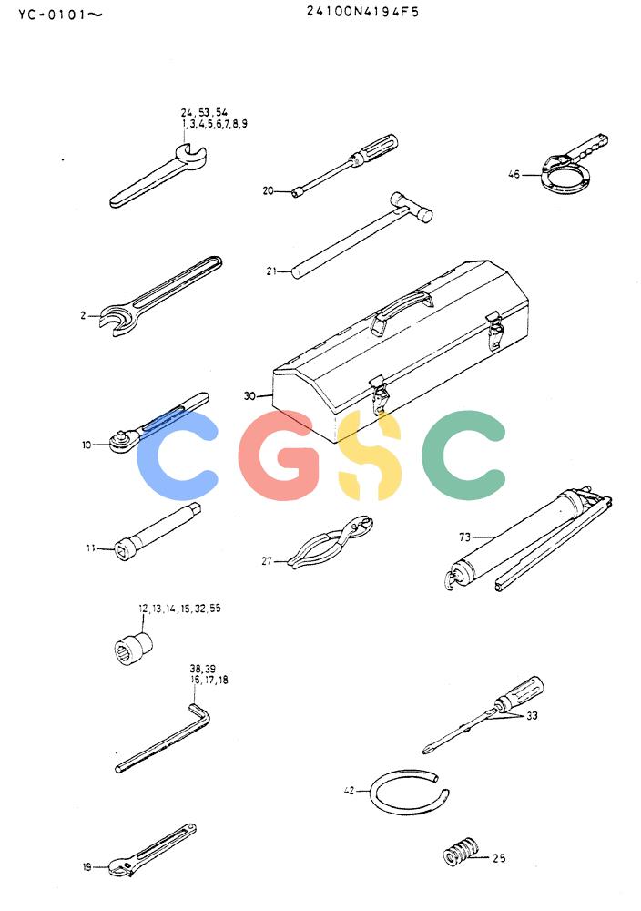 神钢零件查询(MD300LC) - EXCAVATOR BTW YC0101 - YC0300 (1/80-12/06) (08-043) - TOOL ASSY Kobelco
