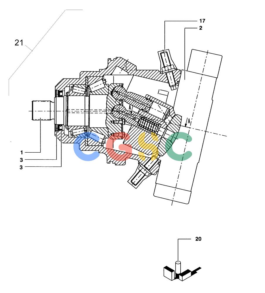 纽荷兰零件查询(DC80) - CRAWLER DOZER (N.A. VERSION) (4/99-) (2.329[02A]) - HYDROSTATIC DRIVE ENGINES - MOTOR DC70 - DC80 New Holland Constructuion