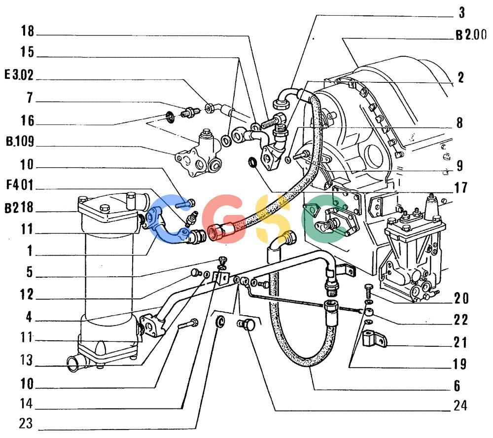 纽荷兰零件查询(FL14E) - CRAWLER LOADER (B2.06[001]) - TRANSMISSION LUBRICATION SYSTEM New Holland Constructuion