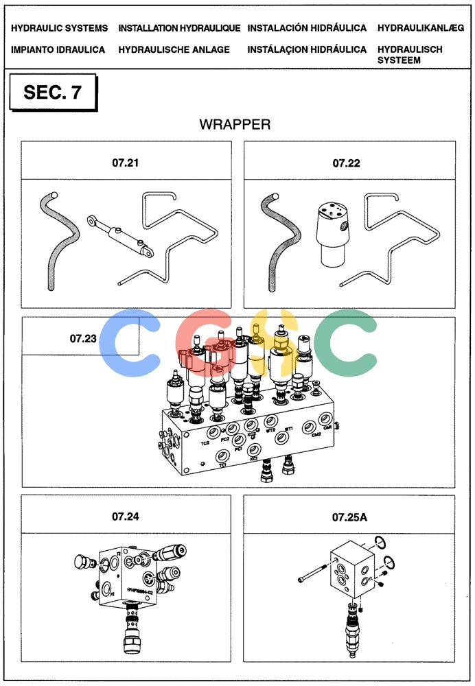 凯斯零件查询(RBX341) - SILAGE PACK ROUND BALER (3/03-12/05) (07.00A[01]) - SECTION LIST 7 - HYDRAULIC SYSTEMS Case Agriculture
