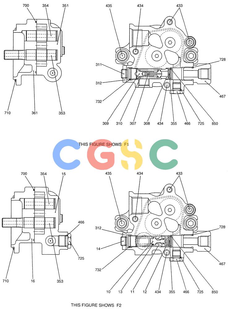 纽荷兰零件查询(E200SRLC) - CRAWLER EXCAVATOR BTW LA04-01506 - LA04-01625 (07-046) - PUMP ASSY, GEAR New Holland Constructuion