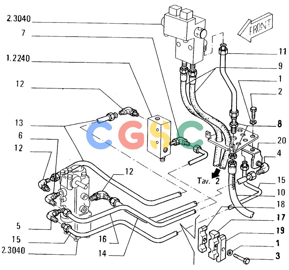 纽荷兰零件查询(FD14E) - CRAWLER DOZER (2.3190[001]) - STEERING CONNECTING PIPING New Holland Constructuion
