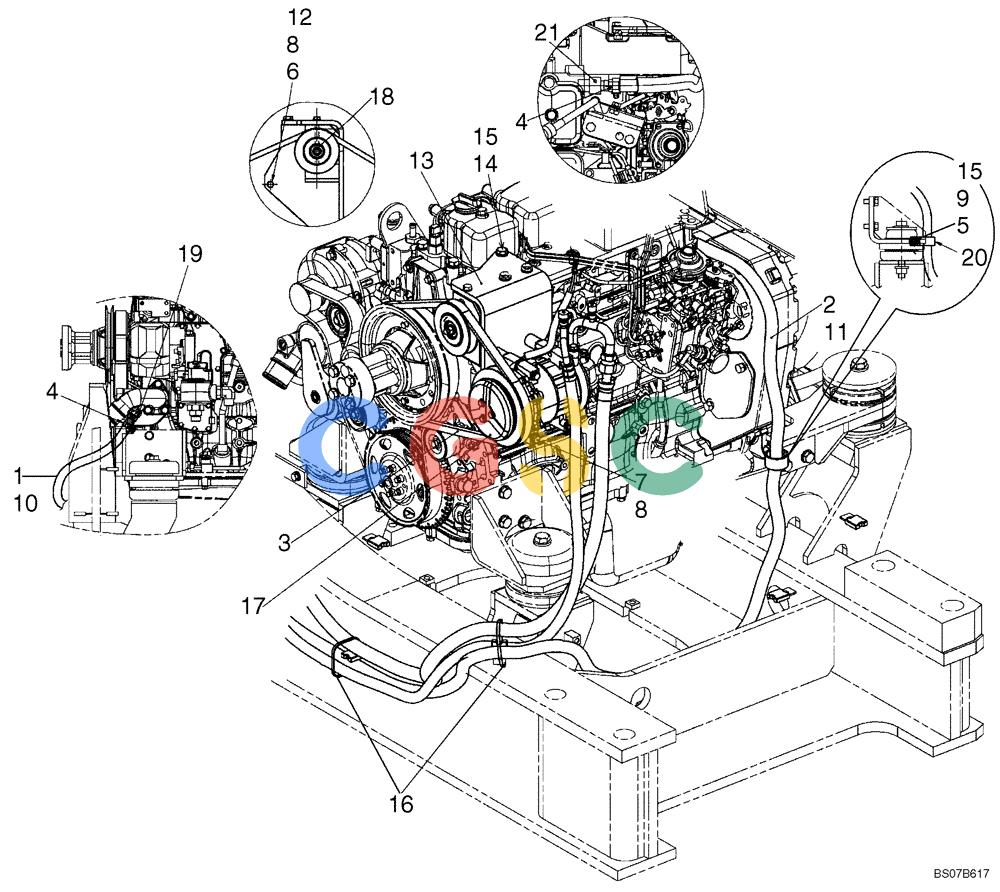 纽荷兰零件查询(E175B) - CRAWLER EXCAVATOR TIER 3 (NA) - N7DA16301 - (5/07-) (02-66[00]) - CONDITIONER ASSY, AIR (YM20M00011F1) PAGE 1 OF 3 New Holland Constructuion