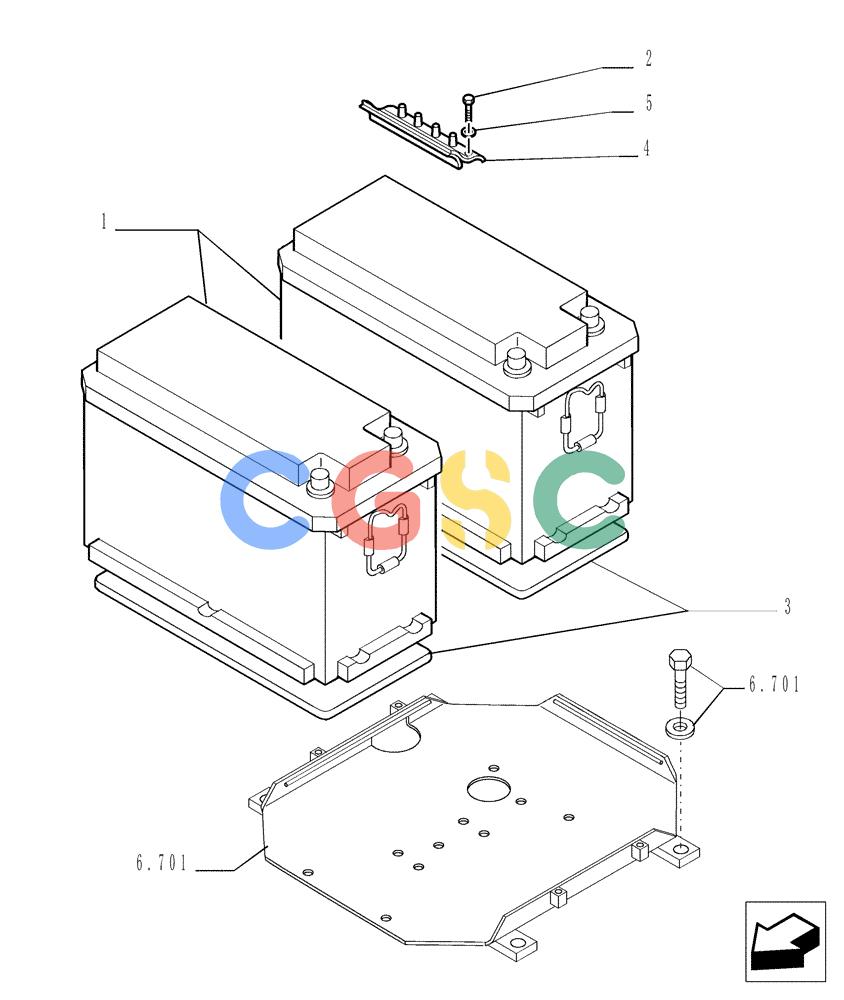 纽荷兰零件查询(D150) - CRAWLER DOZER (1/05-) (9.702[01]) - BATTERY 160H - OPTIONAL CODE 780102001 New Holland Constructuion