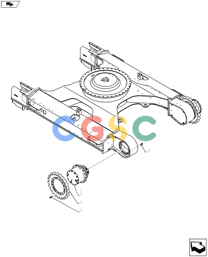 纽荷兰零件查询(E135BSRLC) - CRAWLER EXCAVATOR ASN YH06-08001 (02-013[01]) - MOTOR INSTALLATION, PROPEL New Holland Constructuion